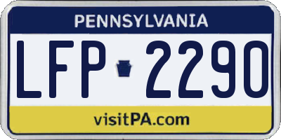 PA license plate LFP2290