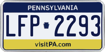 PA license plate LFP2293