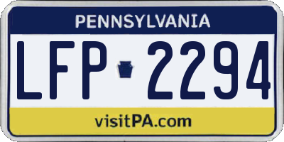 PA license plate LFP2294