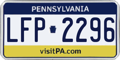 PA license plate LFP2296