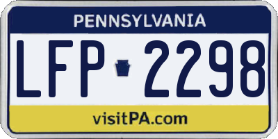PA license plate LFP2298