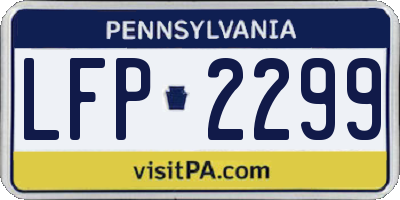 PA license plate LFP2299