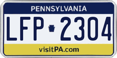 PA license plate LFP2304