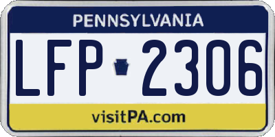PA license plate LFP2306