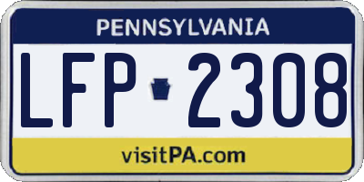 PA license plate LFP2308