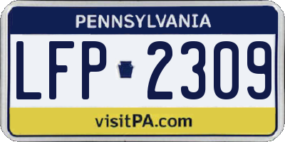PA license plate LFP2309