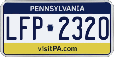 PA license plate LFP2320