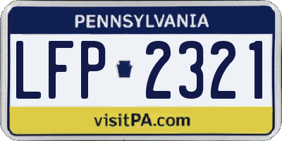 PA license plate LFP2321