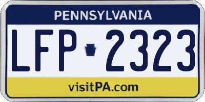 PA license plate LFP2323