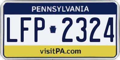 PA license plate LFP2324