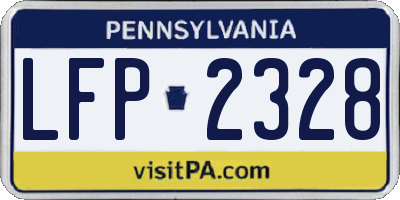 PA license plate LFP2328