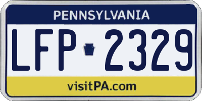 PA license plate LFP2329