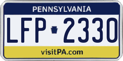 PA license plate LFP2330