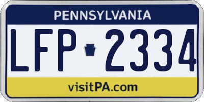 PA license plate LFP2334