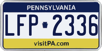 PA license plate LFP2336