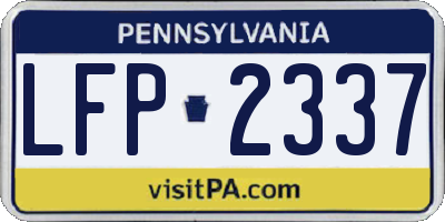 PA license plate LFP2337