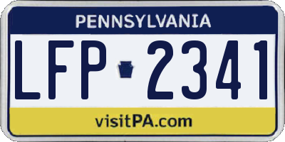 PA license plate LFP2341