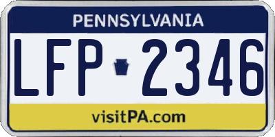 PA license plate LFP2346
