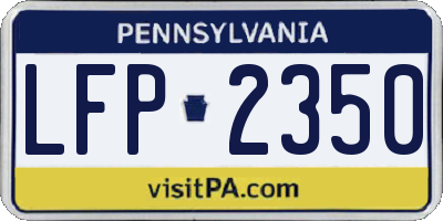 PA license plate LFP2350