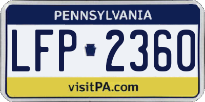 PA license plate LFP2360