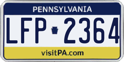 PA license plate LFP2364