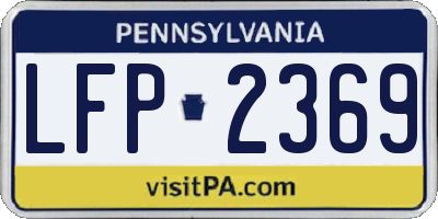 PA license plate LFP2369