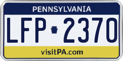 PA license plate LFP2370