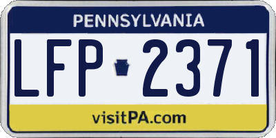 PA license plate LFP2371