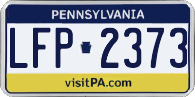 PA license plate LFP2373