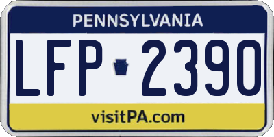 PA license plate LFP2390