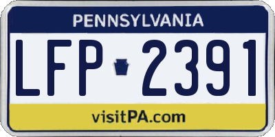 PA license plate LFP2391