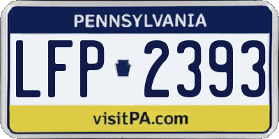 PA license plate LFP2393