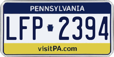PA license plate LFP2394