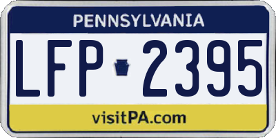 PA license plate LFP2395