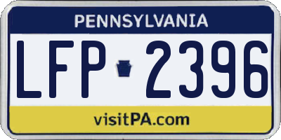 PA license plate LFP2396