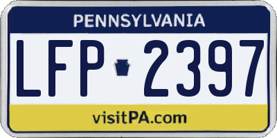 PA license plate LFP2397