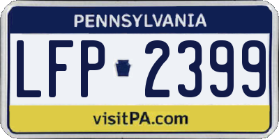 PA license plate LFP2399