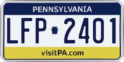 PA license plate LFP2401