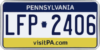 PA license plate LFP2406
