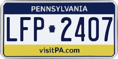 PA license plate LFP2407