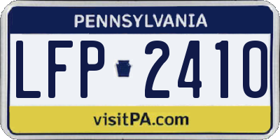PA license plate LFP2410