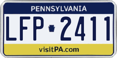 PA license plate LFP2411