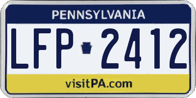 PA license plate LFP2412