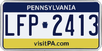 PA license plate LFP2413