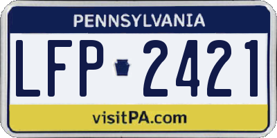 PA license plate LFP2421