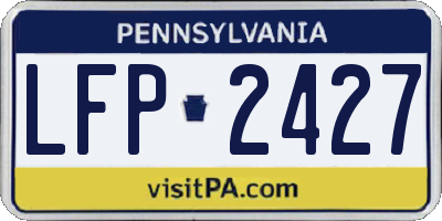 PA license plate LFP2427