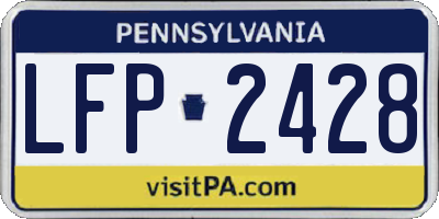PA license plate LFP2428