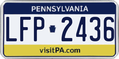 PA license plate LFP2436