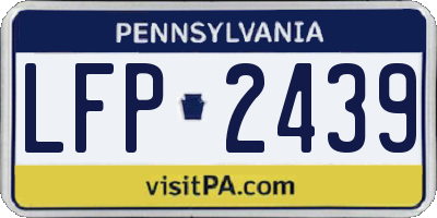 PA license plate LFP2439