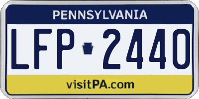 PA license plate LFP2440